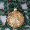 Parti dekorasyonu 12pcs/paket orta boy altın parça süsleri cam kolye farklı şekilli Noel ağacı dekoratif küre