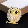 Pearl Owl Brooch Pins Srebrne złote ptaki broszki biznesowe sukienki Busines