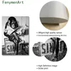 Resimler komik maymun iş tuval resim okuma spaper posteri ve baskı siyah beyaz sanat resim tuvalet tuvalet dekor226u