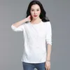 4xl زائد الحجم blusas موهير دي مودا س الرقبة عارضة العادية المرأة طويلة الأكمام قمصان السيدات قمم المرأة الملابس 7898 50 210528