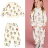 Kids Clothes Sets Toddler Boys Autumn Infant Casual Clothing Set Korean Brand Baby Girls Outfit Ice Cream Sweatshirt Pants 211021