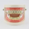 18K Gold Gold Glaze Grillz Dentes Dental Grades Dentals Hip Hop Bling J￳ias para homens para homens Moda Prata Gold Will e Sandy