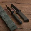 1 Stücke Hochwertiges Outdoor Survival Gerade Messer 12C27 Tanto Point Schwarze Klinge Full Tang FRN Griff Camping Wandern Rettungsmesser Mit Kydex