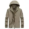 Mäns Vattentät Militärjacka Vår Höst Casual Windbreaker Jackor Mens Andningsbara Hooded Outdoor Tunna Coats 6XL Kläder 210927