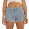 Damen Shorts Damen Sommer Damen Mode Jeans Denim Quaste Hohe Taille Slim Hose Kurze Femme Spodenki Damskie Moda Szorty