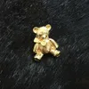 10pcs/ lot fashion jewelry accessories gold metal bear badge brooch pins