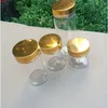 24 pc 50ml 80ml 100ml 150ml frascos de armazenamento de vidro claro com tampa dourada alimento vazio jarshigh Qty