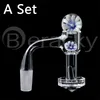 Due stili Full Weld Diamond/Facted Bottom Smoking Terp Slurper Quartz Banger con set di biglie di vetro Bordo smussato a 4590 gradi Slurpers senza cuciture Chiodi per Dab Rigs