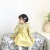 Garotas Blusas Roupas de Bebê Camisas de Manga Longa para Meninas Criança Meninas Floral Ruffle Collar Princesa Camisas Crianças Casuais Tops 210413