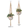 Décorations De Jardin Paniers Suspendus Macramé À La Main Corde Pot Titulaire Plante Cintre À La Main Jute Panier Net Sac Fleur Pour Intérieur Extérieur Décoration De La Maison