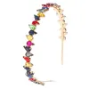 summer simple temperament hair accessories drop-shaped alloy Rhinestone headband ladies party headwear