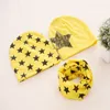 Baby Hat Sjaal Set Solid Color Cap voor Jongens Meisjes Katoenen Kinderen Beanie Star Gedrukt Kids Caps Sjaals Winter Lente 3 Stks