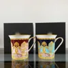 Luxe Klassieke Handgeschilderde Signage Mokken Koffie Cup Theekopje Hoogwaardige Bot China met Geschenkdoos Verpakking voor Familie Vriend Housewarming Kerst Nieuwjaar Geschenken