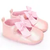 WONBO 0-18M Toddler Baby Girl Soft PU Princess Shoes Bow Bandage Infant Prewalker New Born Baby Shoes 2253 V2