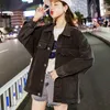 Sonbahar Denim Ceket Streetwear Kot Coat Kadınlar Harajuku Moda Giyim Kadın Dış Giyim Damla 210520