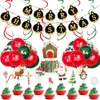 12-inç Yuvarlak Lateks Noel Balonlar Noel Banner Parti Malzemeleri Alüminyum Film Dekorasyon Sahnesi Noel Balonları ile