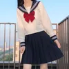 Röcke coole Cosplay -Kostüme Anime Japanische Schulmädchen Uniformanzug Full Set Shirt+Rock+Strümpfe+Krawatte