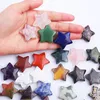 30MM Pietra di cristallo naturale a forma di stella Colorfull Mascotte Meditazione Chakra Reiki Guarigione Pietre preziose Lucido Uso regalo Collezione e decorazioni per la casa