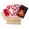 12pcs / lot santa claus cadeau de bonbons sac présents enveloppe en plastique Stripe Polka Dot Plaid Sacs Wish Card Joyeux Noël Décorations à la maison Nouvel An JY0703