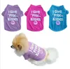 4 Boyutlu Köpek Giyim Ürünleri Pets Giysileri İlkbahar ve Yaz Pet Vest T-Shirt I Free Kisses 6 Renk DD313