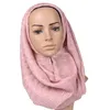 Moda in cotone credulone hijabs sciarpa sciarpa pianura scialli pieghettati musulmani glitter pashmina foulard turbans involucri avvolge la fascia