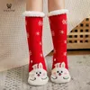 Sevimli Koyun Karikatür Bayanlar Çorap Kış Kalın Sıcak Kat Çorap Yumuşak Nefes Uyku Çorap Yıl Nefis Hediye Noel Çorap 211204