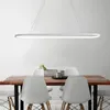 Modern Pendant Lights LED Lamp Oval Shaped Line Lighting Fixtures Abajour For Dining Living Room Bedroom Kitchen Salon Lamps