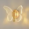 Ny LED Butterfly Vägglampa Inomhusbelysning Lampra Hem Sovrum Bedside Vardagsrum Dekoration Trappa Ljus