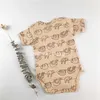 Super Lovely and Quality ! Baby Unisex Cartoon Romper Short Sleeve For Summer Infant Born Gift Brand Design 210619