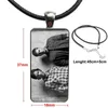 Pendant Necklaces Supernatural Sam Dean Winchester For Valentine'S Day Gift Glass Cabochon Choker Rectangle Necklace Steel Color Jewelry