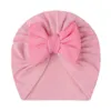 Baby Turban Hats Girls India Caps Headwrap Infant Headband Beanie braids bow Cap for 11 Colors