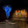 Modern Lamps Hand Blown Murano Glass Chandelier 100X150cm Blue LED Restaurant Clothing Home Living Room Bedroom Dining Kitchen Deco Lights