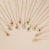 Personlighet Birthstone Moon Star Pendant Halsband för kvinnor Clavicle Chain Choker Birthday Party Gift Smycken Collier Femme