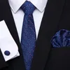 Cravatta rossa da uomo in seta intrecciata Cravatta Cravatta Hanky Gemelli Set da uomo di lusso Corbatas Office Gravatas