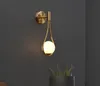 led wall light Gold Color Lamps white glass shade G9 bedroom Bedside Restaurant Aisle Sconce modern bathroom indoor lighting