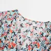 Söta kvinnor o nacke rita tillbaka a-line klänning sommar mode damer strand stil kvinnlig tryckt midi 210515