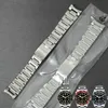 Accessoires de montre Bracelet pour bracelet Bracelet en acier inoxydable massif Chaîne de qualité haut de gamme Bracelets en argent 22MM