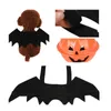 Ropa de Cosplay para gatos, disfraz de arnés con alas de murciélago negro para mascotas bonitas de Halloween, suministros para fiestas de perros pequeños y medianos, accesorios