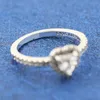 Womens Wedding Ring 925 Sterling Silver Heart CZ Diamond Fit Pandora Style Anniversary Birthday Engagement Rings With Original Box299u