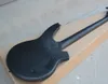 5 strängar 24 Frets Matte Black Left-Handed Electric Bass Guitar med Moon Inlay, kan anpassas