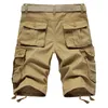 Sommar mäns last shorts baggy multi pocket militär taktiska dragkedja breeches plus storlek 44 bomull lös arbete avslappnad 210716