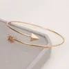 Punk Open Adjustable Geometry Arrow Cuff Bracelets for Women Fashion Simple Gothic Wrist Feather Bangles Gift Jewelry Wholesale Q0719