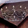 Forseven Vintage Zwart Kleine Tiara's Rhinestone Crystal Bridal Crown Dames Diadem Headpiece Sieraden Bruiloft Haaraccessoires JL H0827