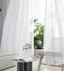 Fransk Light Luxury Lace Pearl Broderad Voile Window Screen Tulle Gardin för vardagsrum Sheer Fabric Custom Made X-ZH033 # 40 210913