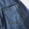 Ly Varey LIN Летние Женщины сладкие однобортные карманные джинсовые платья повседневная слоеная рукава оборками женские 210526