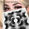 Falska ögonfransar 7 par 20 ~ 25mm 3d faux mink handgjorda wispy långa fluffiga ögonfransar tunna bandförlängning Stora ögon Makeup Tools