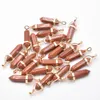 Charms in pietra naturale rosa bianco cristallo esagonale Heexing Reiki Pendants Pendenti per il processo di gioielli