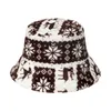 Höst och vinter New European And American Retro Classic Plush Bucket Hat Christmas Fisherman Hat