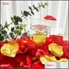 Festliga tillbehör Hem Trädgård Dekorativa Blommor Kransar 3000pcs Artificial Colorf Wedding Silk Rose Flower Petals Romantic Party Decoratio