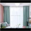 Window Treatments Textiles Home & Gardennordic Modern Light Luxury Curtain Princess High Grade Imitation Silk Green Bedroom Living Room Veet